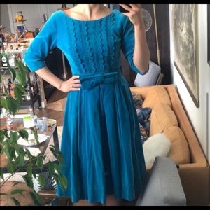 50s Velvet Vintage Swing Dress